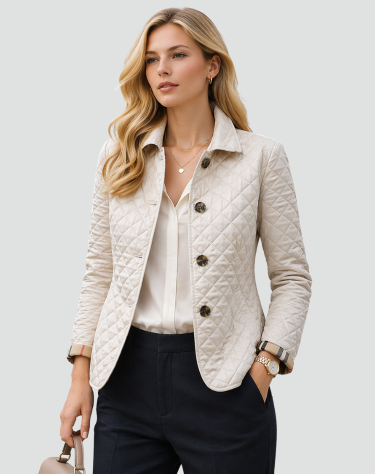 Audrey | Women’s Quilted Button-Front Jacket with Pockets
