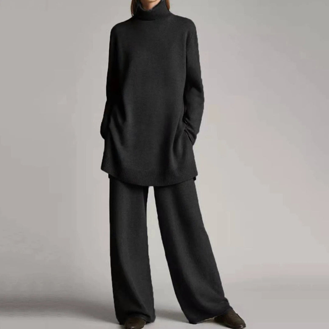 Patricia | Women’s Turtleneck Wide-Leg Two-Piece Set for Fall