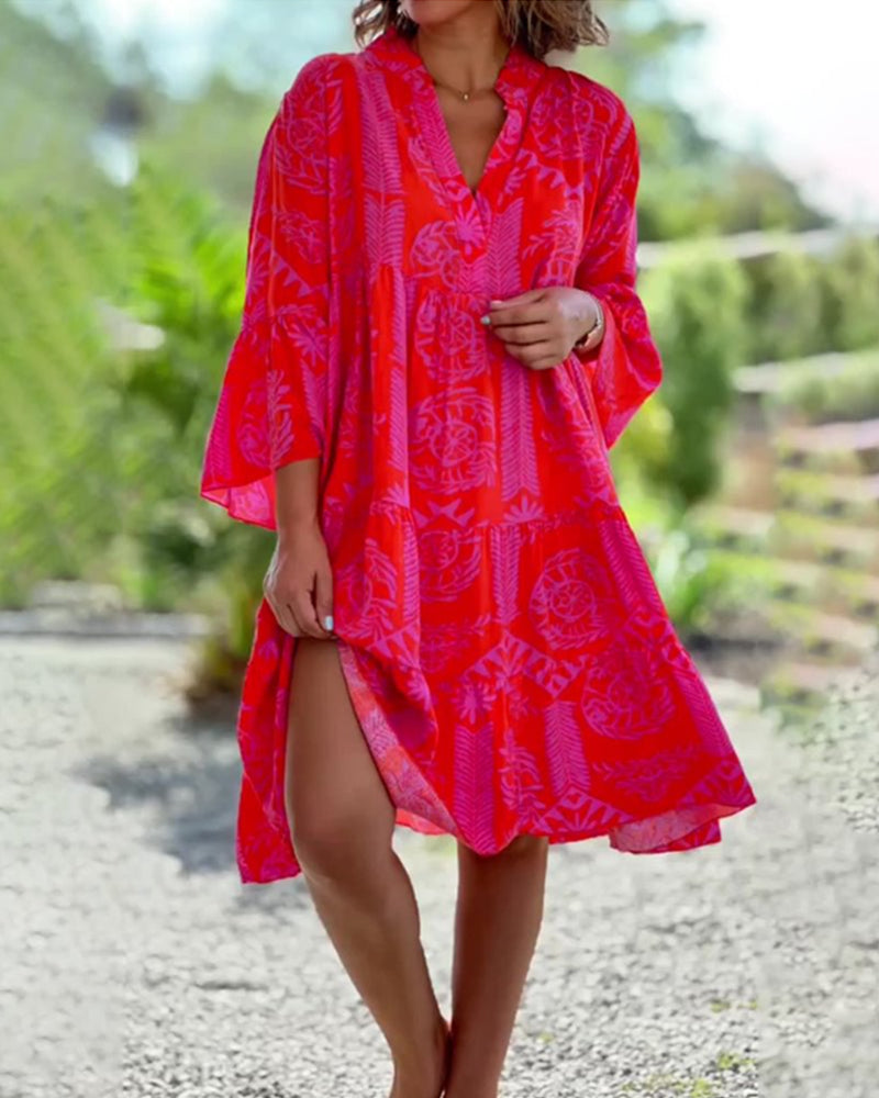 Oriana - Lightweight V-Neck Women's Dress