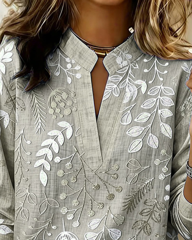 Lillian | Floral V-Neck Blouse for Effortless Everyday Style