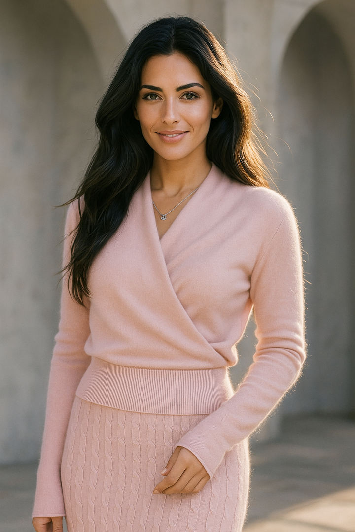 Marianne | Elegant Crossover Knit Sweater