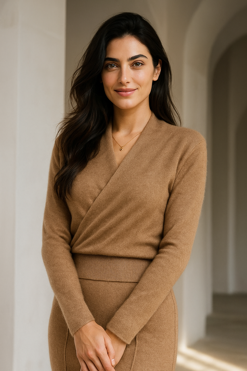 Marianne | Elegant Crossover Knit Sweater