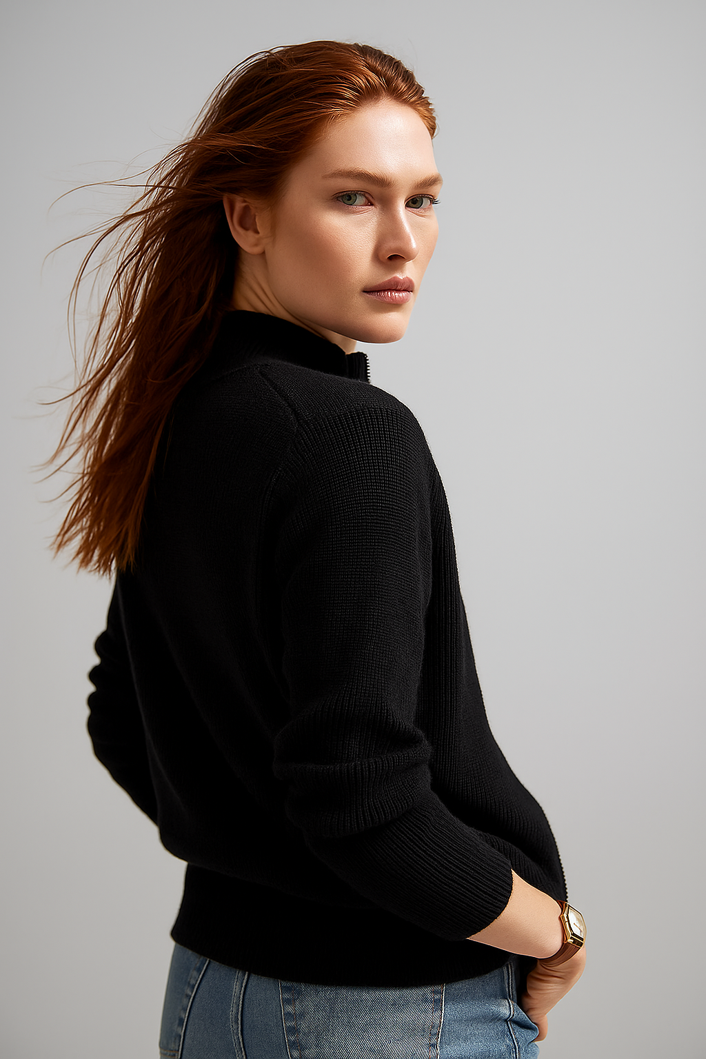 Caroline | Classic Zip-Up Knit Cardigan