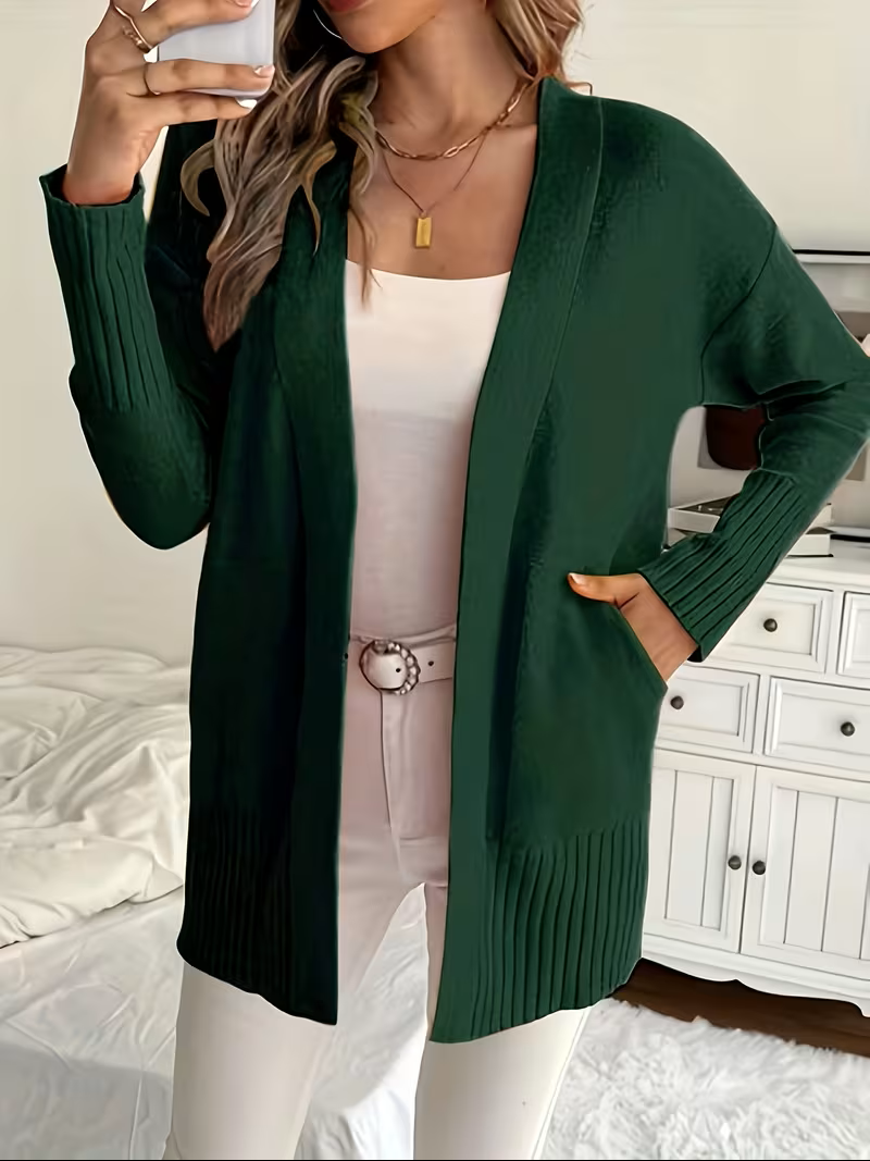Corinne | Women’s Relaxed Open-Front Cardigan with Pockets
