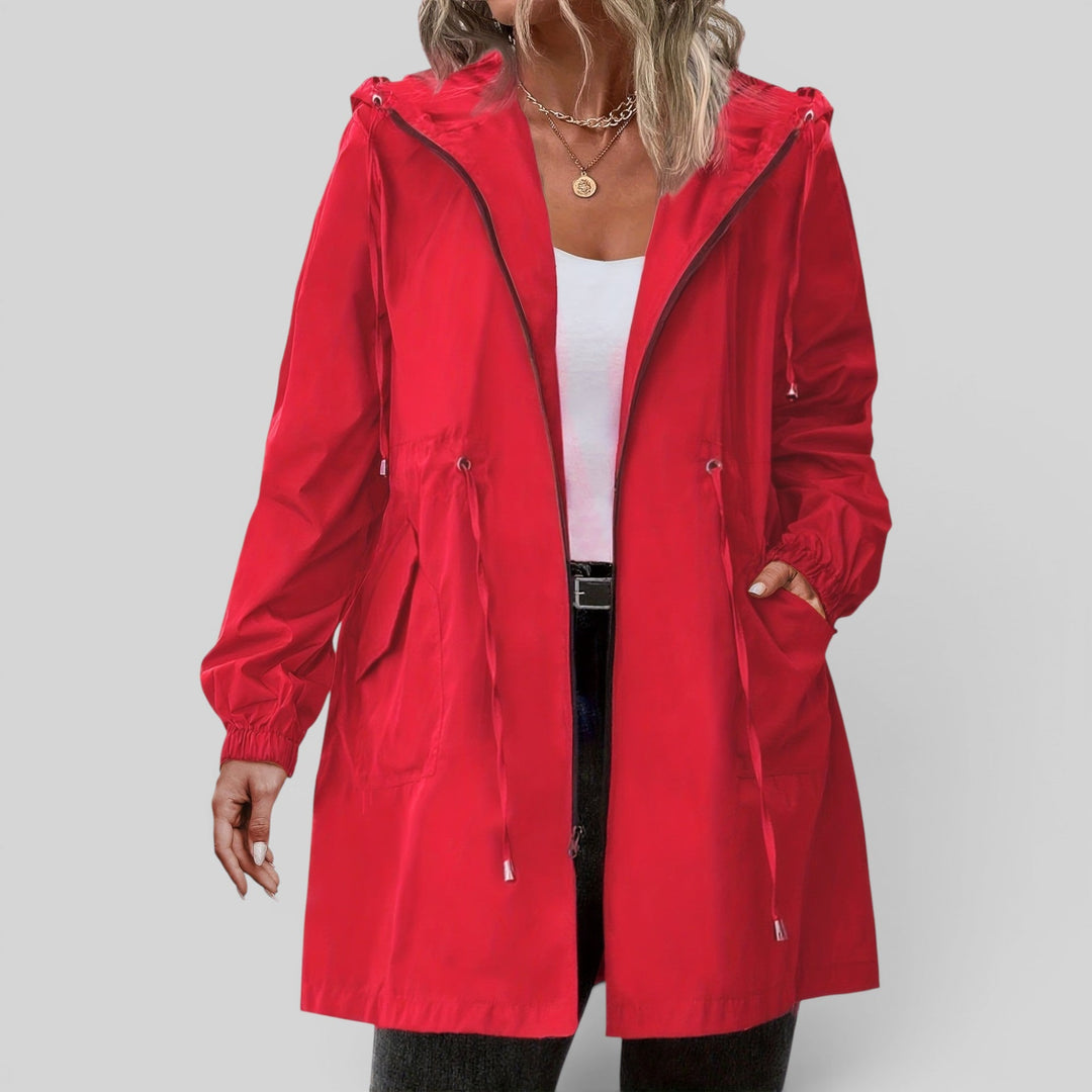 Selina | Women’s Lightweight Hooded Rain Jacket with Adjustable Waist