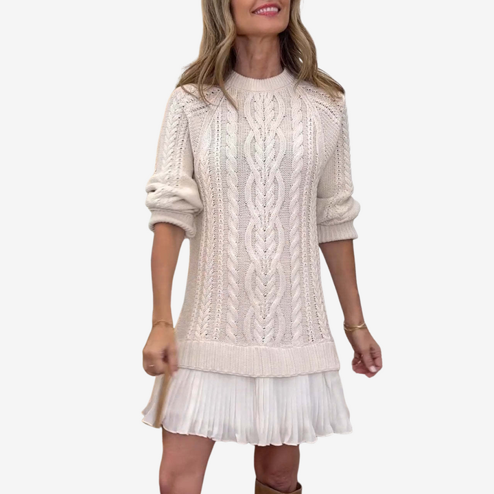 Ivory Knit Elegance Dress