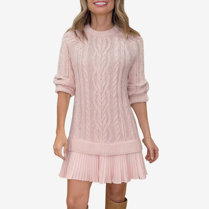 Ivory Knit Elegance Dress