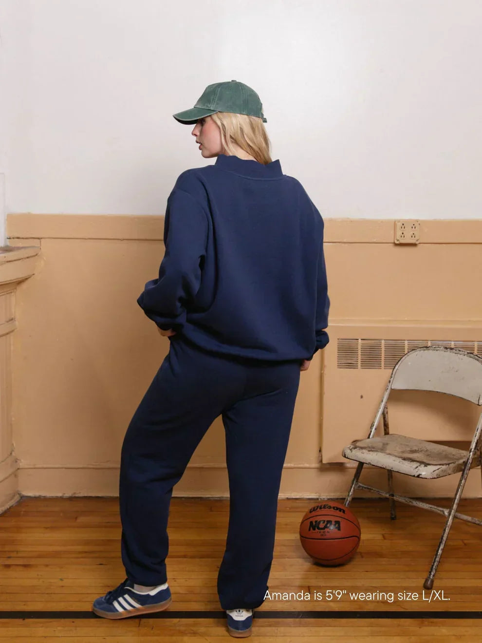 Parker | Women’s Varsity Mock Neck Sweatshirt with Relaxed Fit