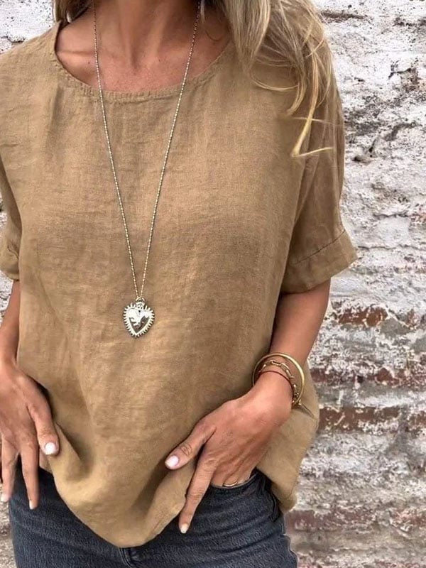 Aviva - Casual O-Neck Loose Top