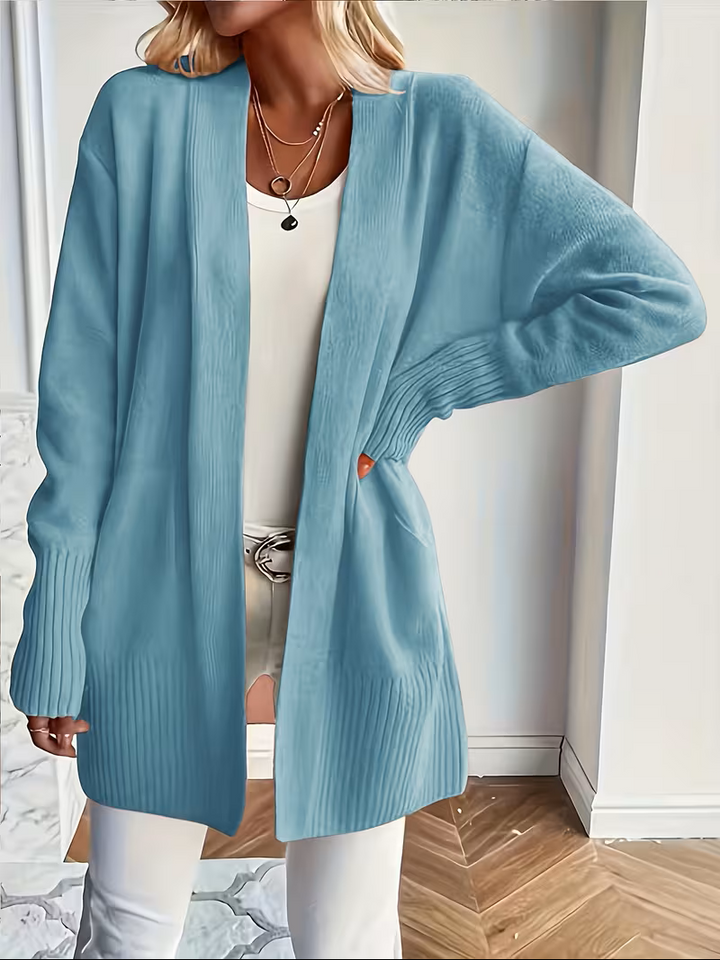 Corinne | Women’s Relaxed Open-Front Cardigan with Pockets