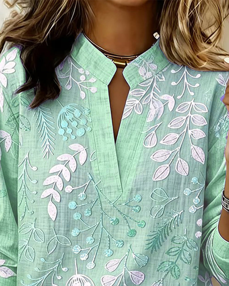 Lillian | Floral V-Neck Blouse for Effortless Everyday Style