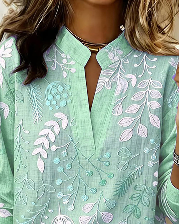 Lillian | Floral V-Neck Blouse for Effortless Everyday Style