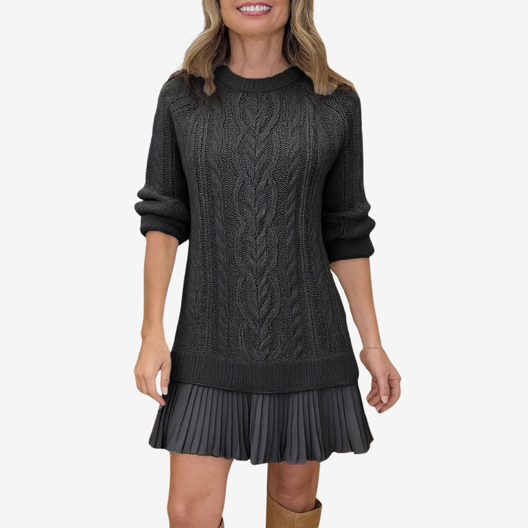 Ivory Knit Elegance Dress