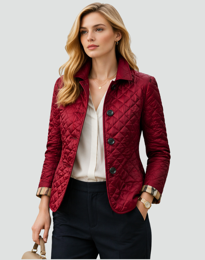 Audrey | Women’s Quilted Button-Front Jacket with Pockets