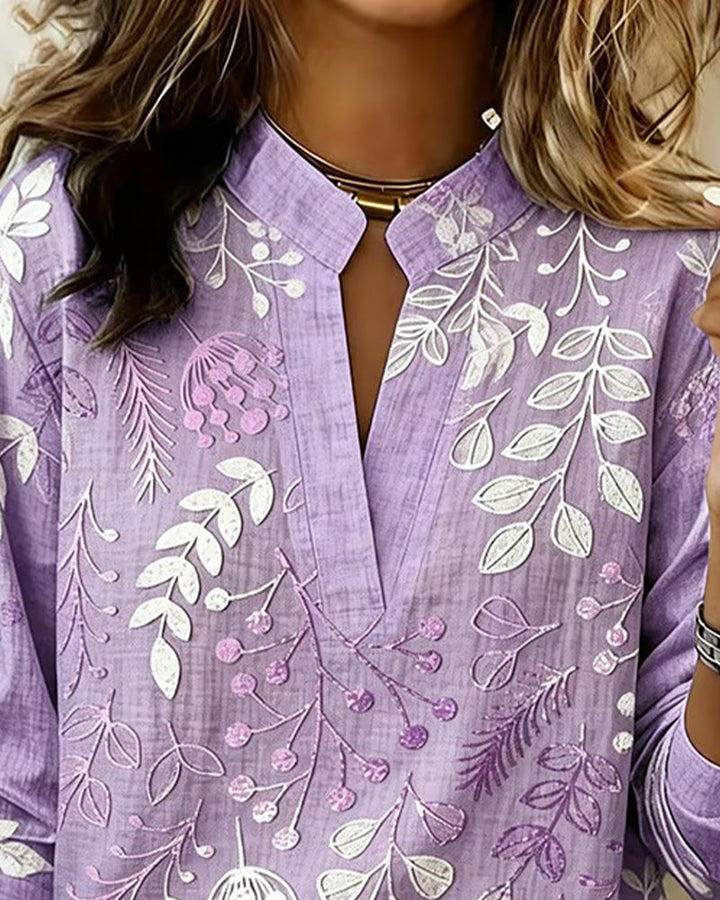 Lillian | Floral V-Neck Blouse for Effortless Everyday Style