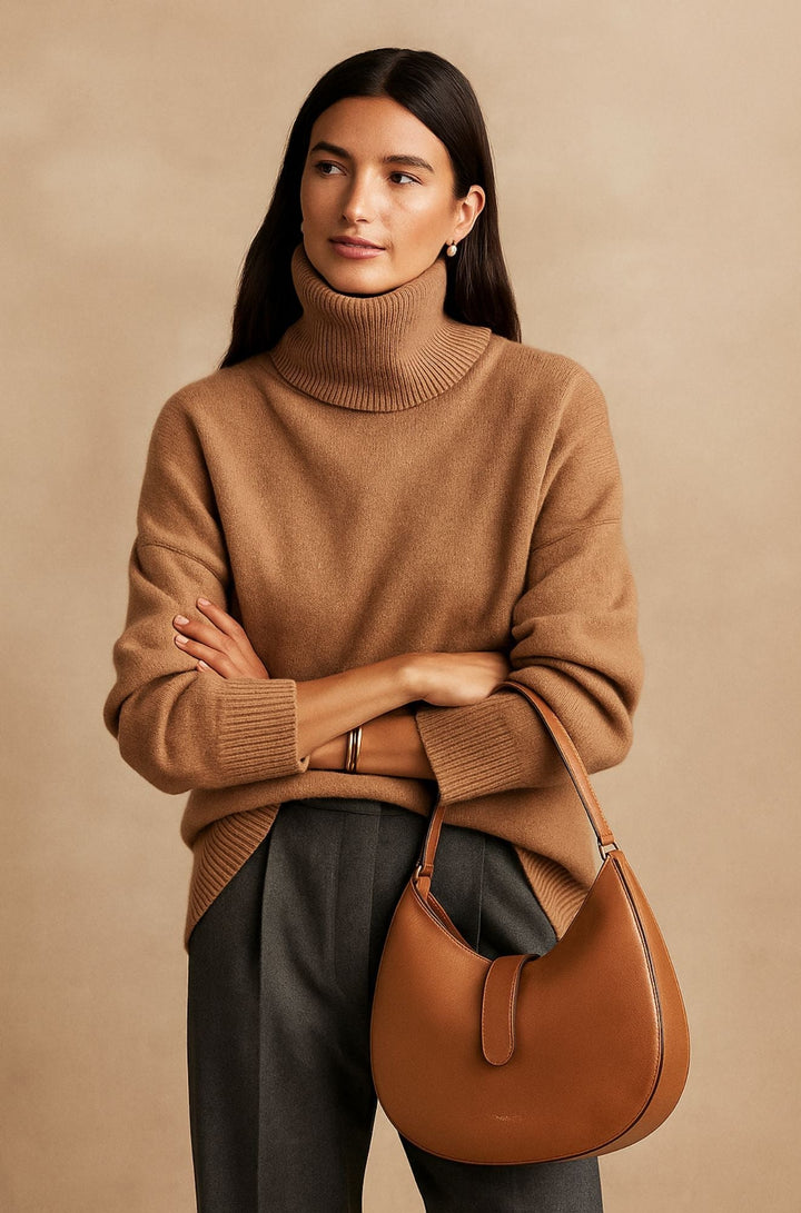 Vivienne | Women’s Oversized Turtleneck Poncho Sweater