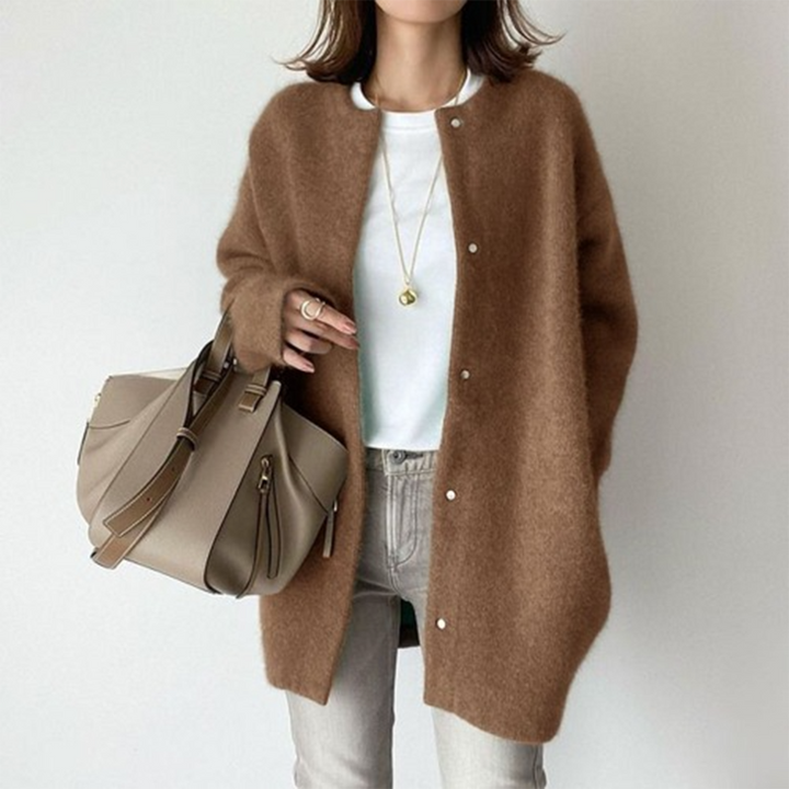 Chloé | Women’s Open Front Knit Cardigan with Soft Relaxed Fit