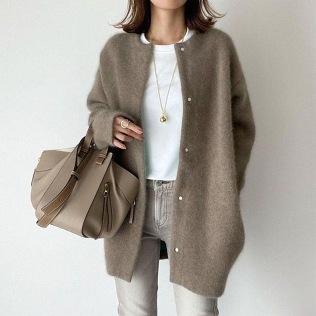 Chloé | Women’s Open Front Knit Cardigan with Soft Relaxed Fit