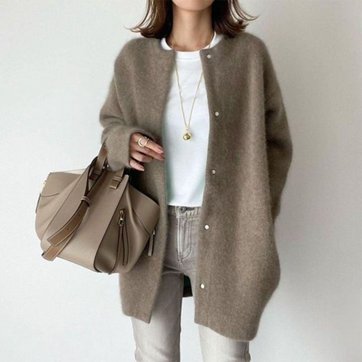 Chloé | Women’s Open Front Knit Cardigan with Soft Relaxed Fit