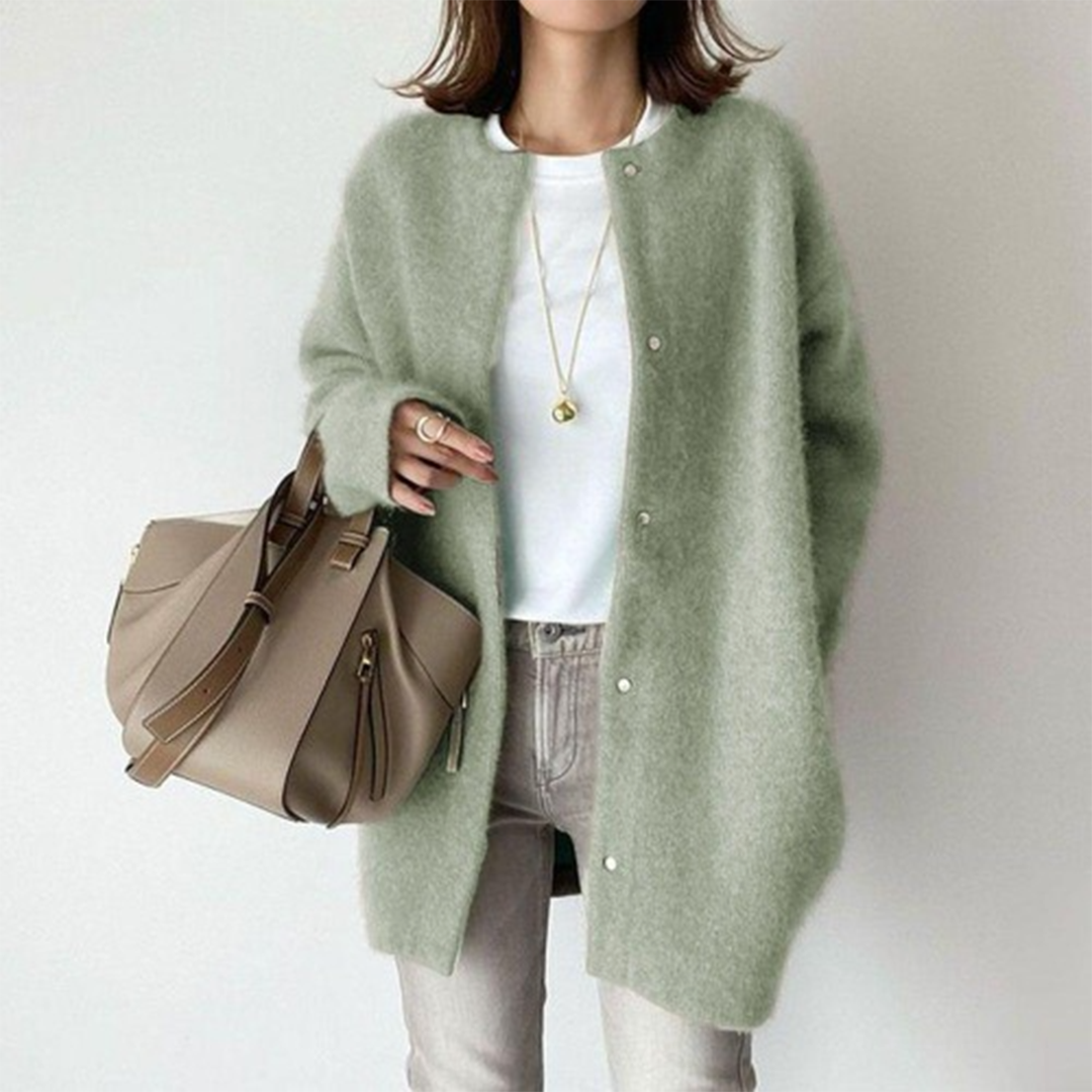 Chloé | Women’s Open Front Knit Cardigan with Soft Relaxed Fit