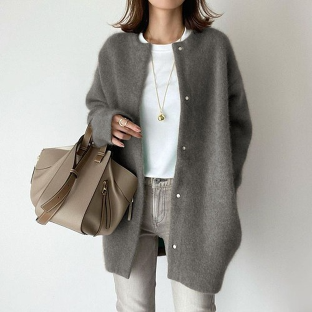 Chloé | Women’s Open Front Knit Cardigan with Soft Relaxed Fit