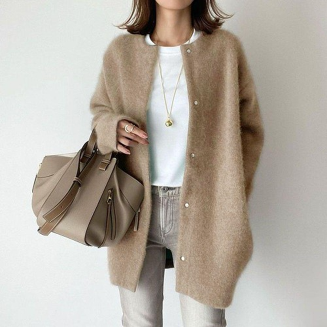 Chloé | Women’s Open Front Knit Cardigan with Soft Relaxed Fit