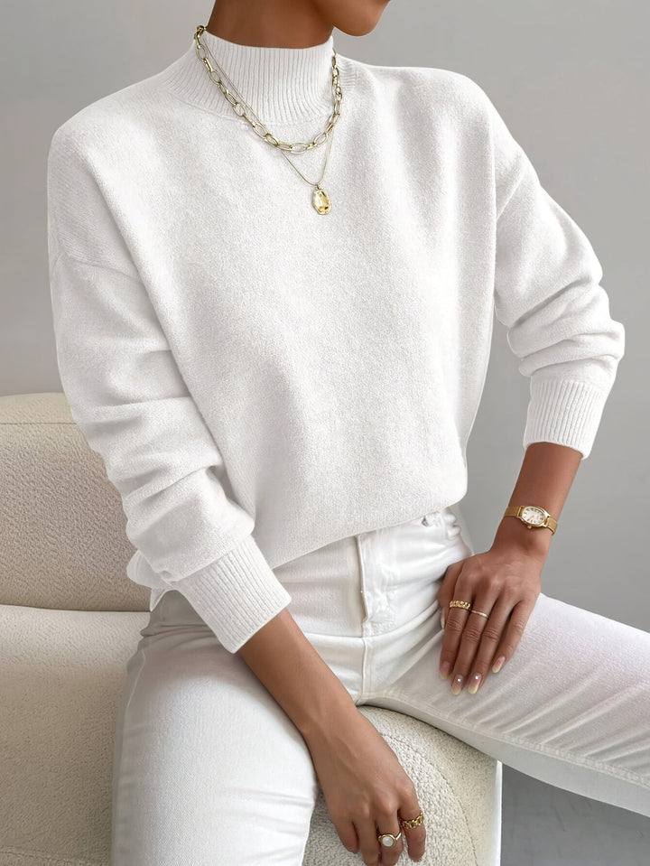 Elara | Women’s Soft Knit Turtleneck Sweater with Comfortable Relaxed Fit
