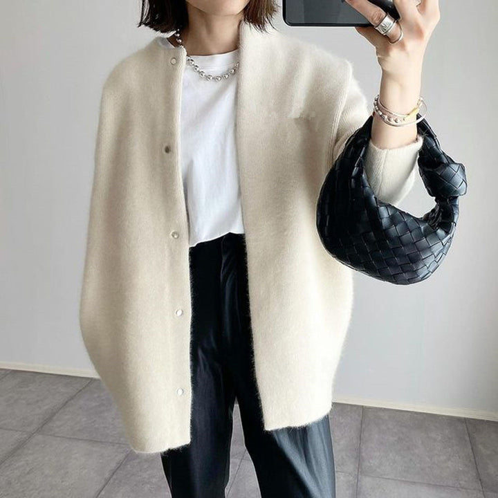 Chloé | Women’s Open Front Knit Cardigan with Soft Relaxed Fit