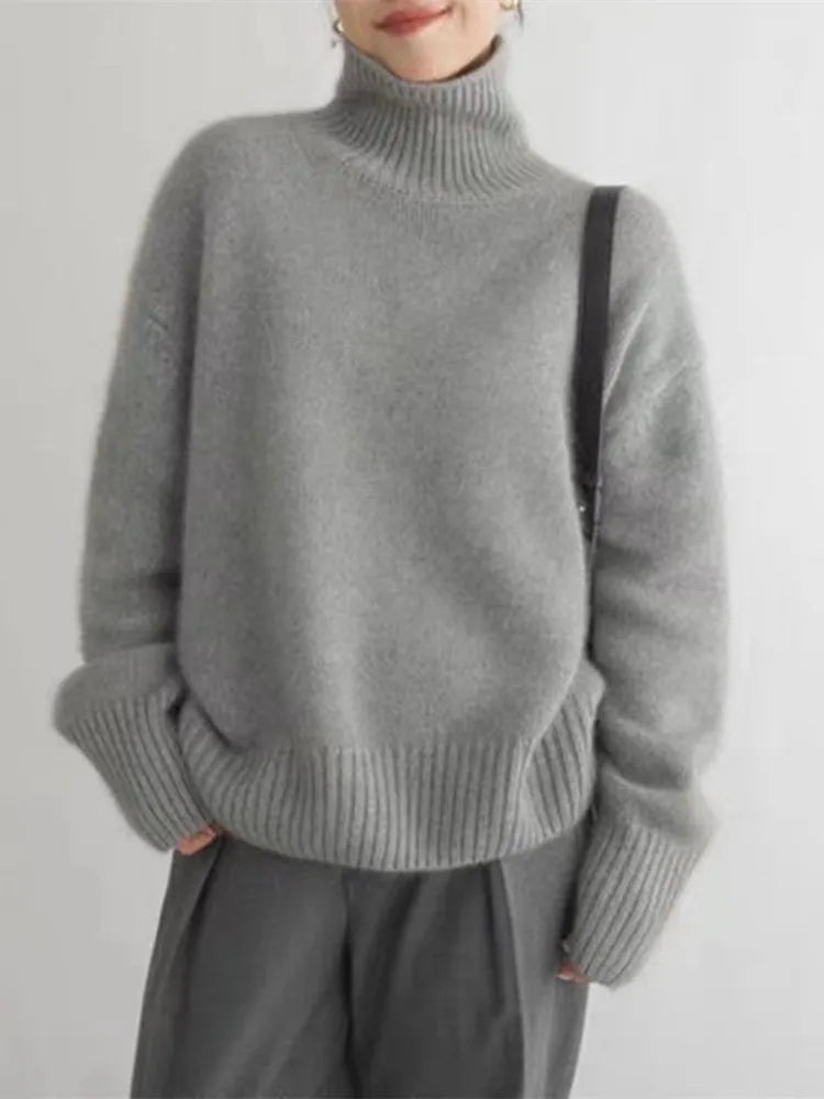 Celeste | Women’s Elegant Turtleneck Sweater with Soft Relaxed Fit