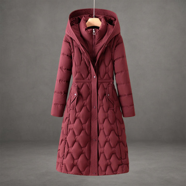 Lizza | Longline Quilted Hooded Coat for Winter