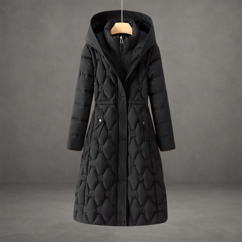 Lizza | Longline Quilted Hooded Coat for Winter