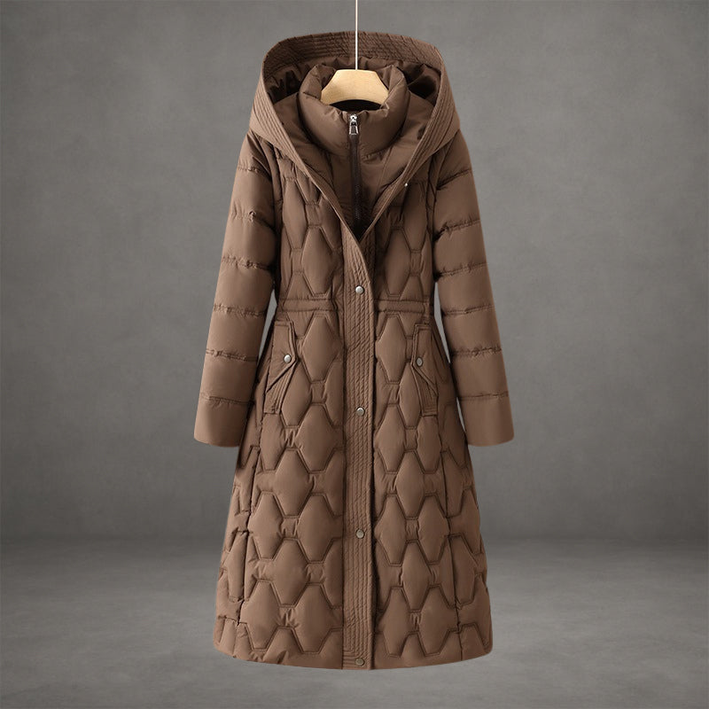 Lizza | Longline Quilted Hooded Coat for Winter
