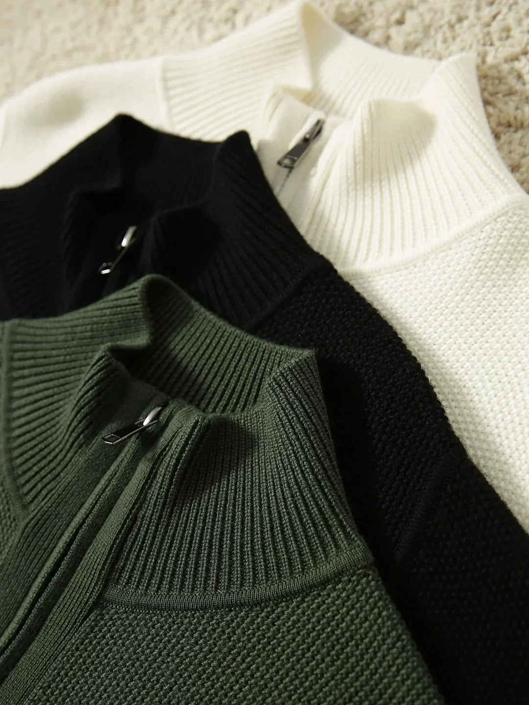 Caroline | Classic Zip-Up Knit Cardigan