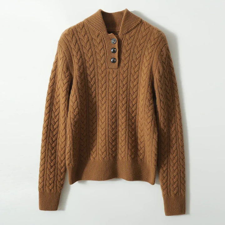 Margot | Classic Cable-Knit Button Sweater