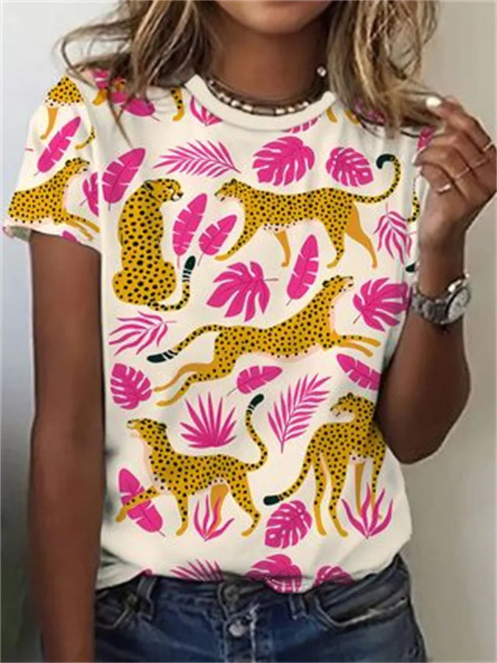 Cataleya – Animal Print Button-Down Shirt