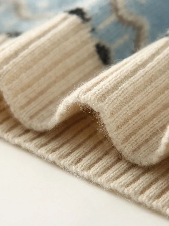 Carrie | Fair Isle Mock Neck Sweater