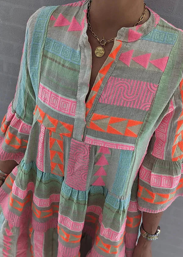Ellie - Breathable Cotton Hemp  Dress