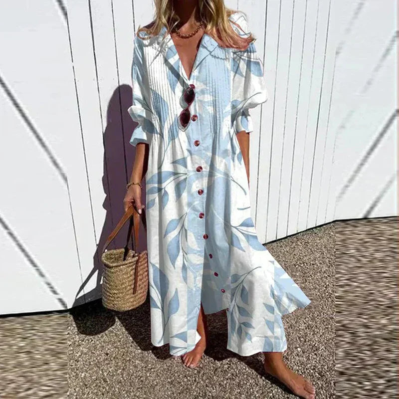 Caitlyn - Bohemian Puff Sleeve Maxi Dress