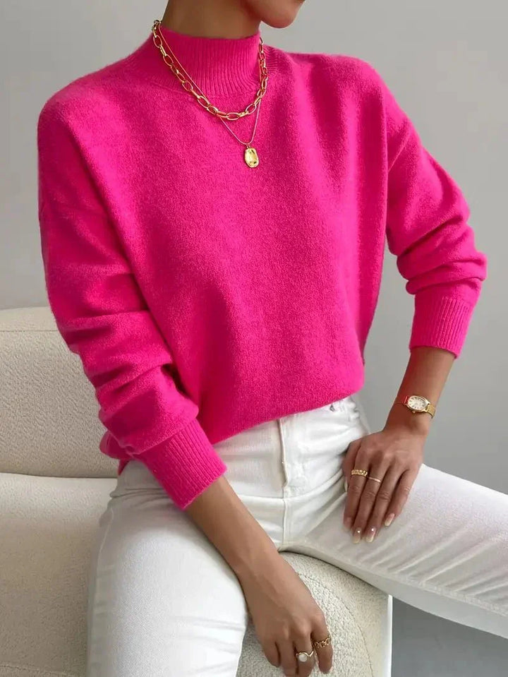 Elara | Women’s Soft Knit Turtleneck Sweater with Comfortable Relaxed Fit