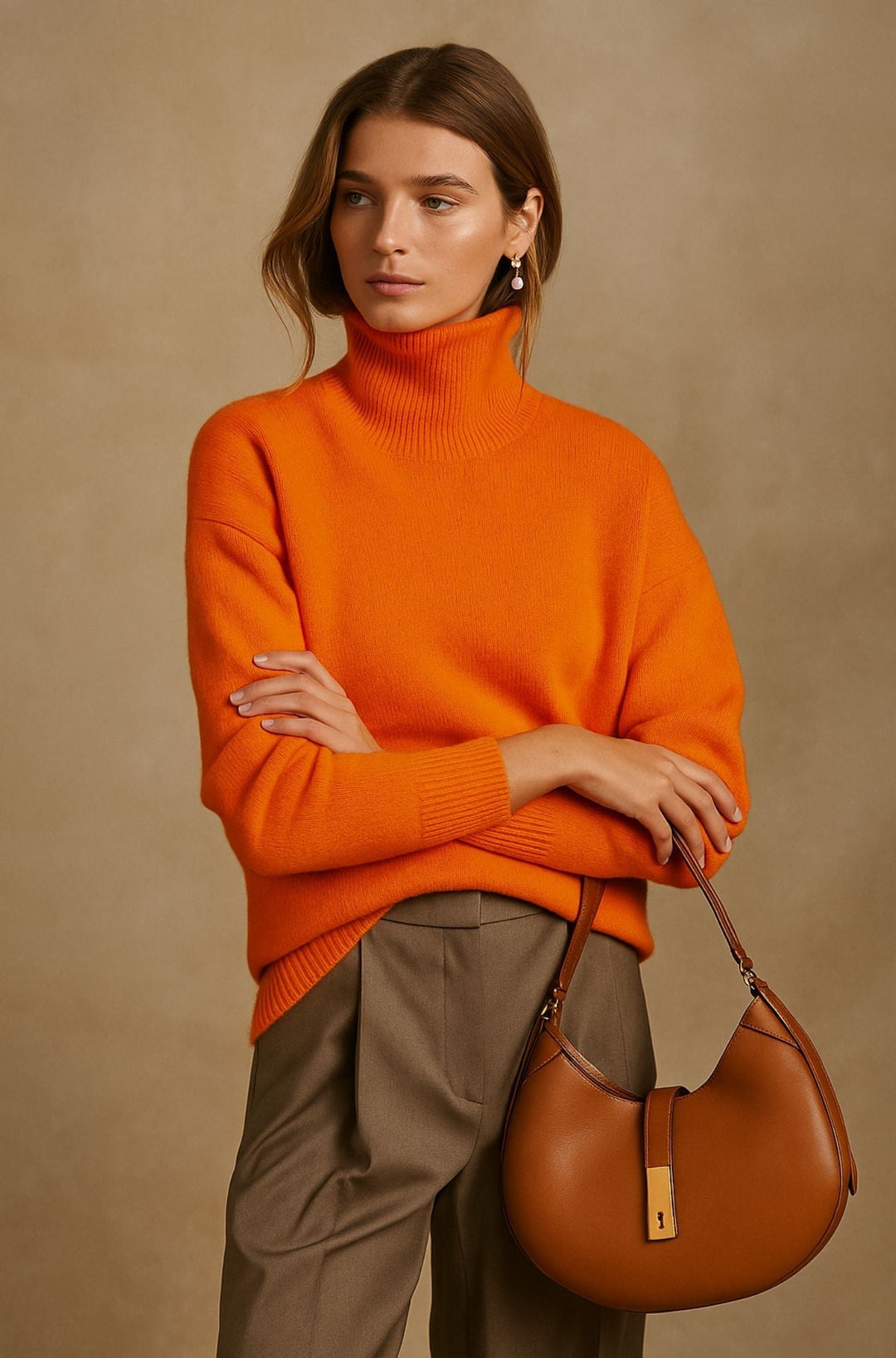 Vivienne | Women’s Oversized Turtleneck Poncho Sweater