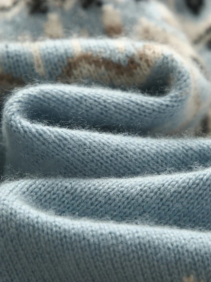 Carrie | Fair Isle Mock Neck Sweater