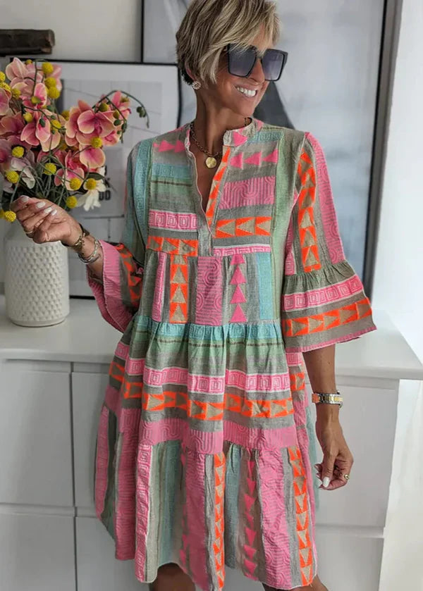 Ellie - Breathable Cotton Hemp  Dress