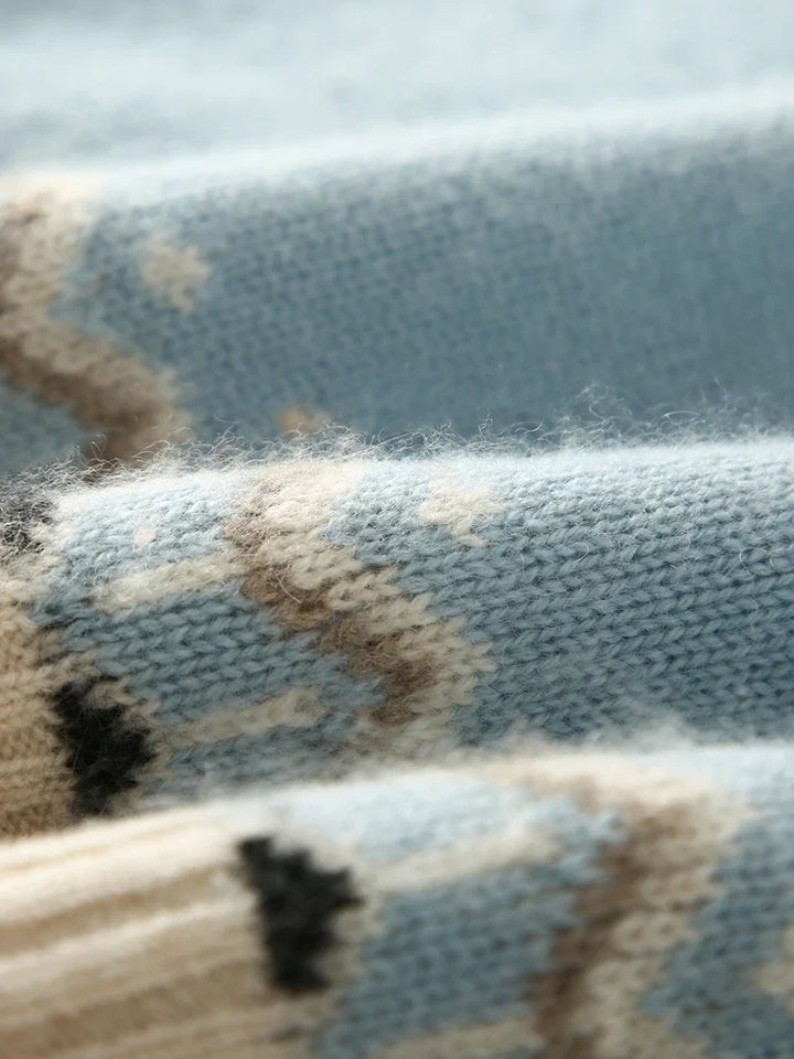 Carrie | Fair Isle Mock Neck Sweater