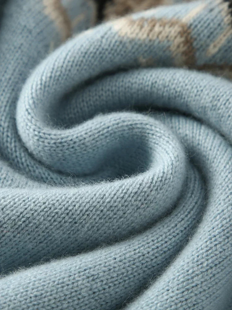 Carrie | Fair Isle Mock Neck Sweater