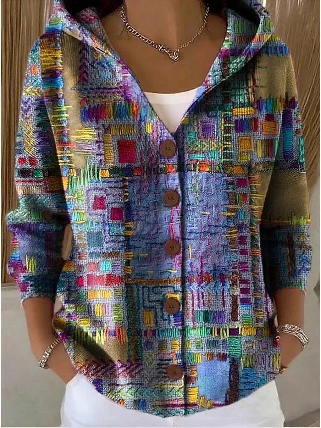 Jenna | Women’s Button-Front Hooded Cardigan with Flattering Fit