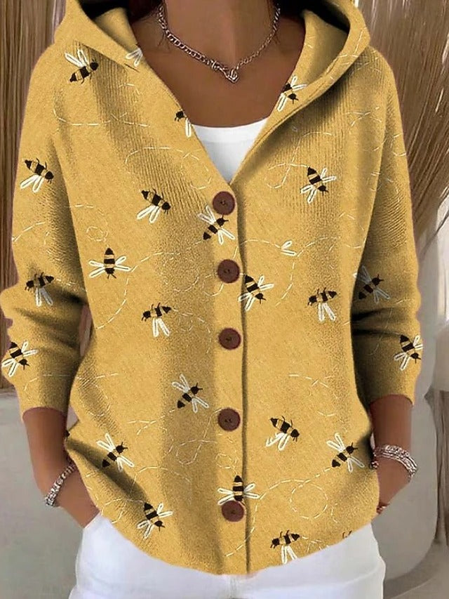 Jenna | Women’s Button-Front Hooded Cardigan with Flattering Fit