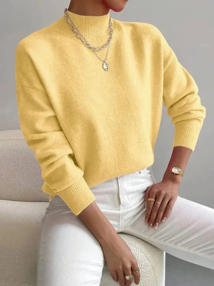 Elara | Women’s Soft Knit Turtleneck Sweater with Comfortable Relaxed Fit