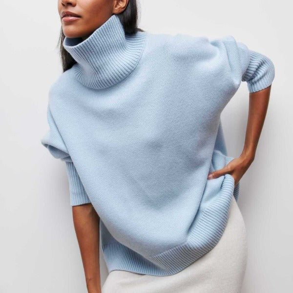 Vesper | Women’s Oversized Turtleneck Poncho Sweater