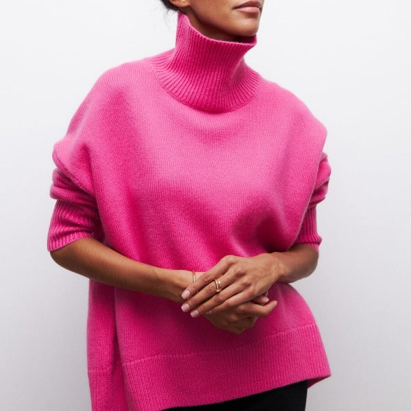 Vesper | Women’s Oversized Turtleneck Poncho Sweater