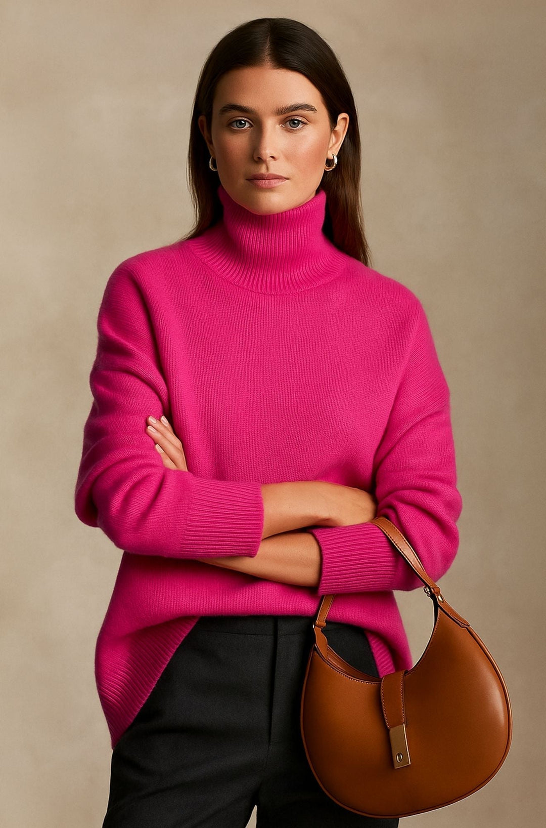 Vivienne | Women’s Oversized Turtleneck Poncho Sweater